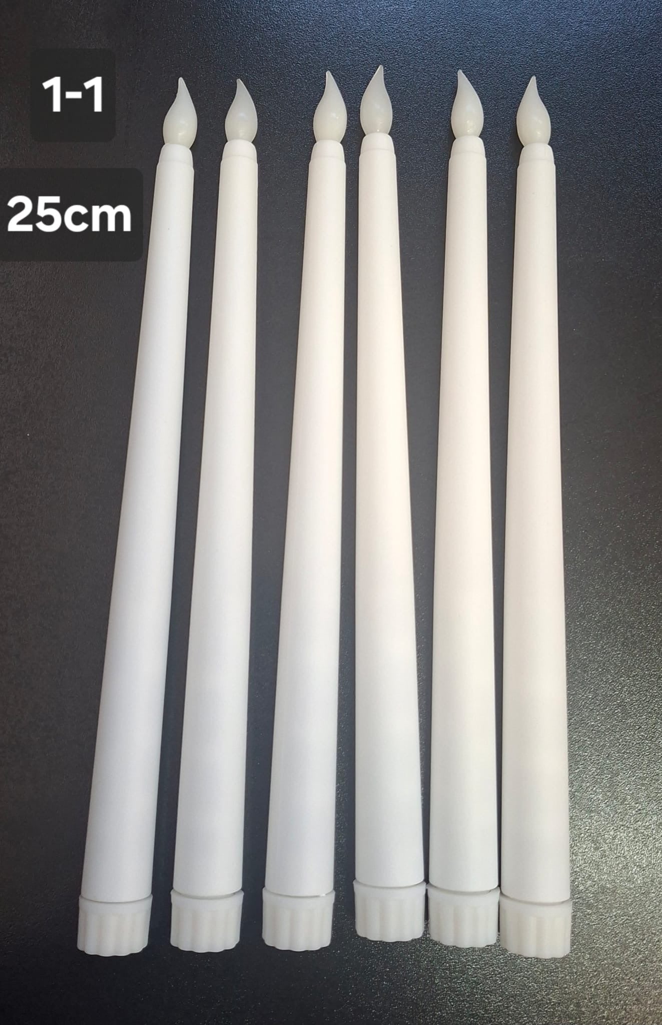 Lumanari artificiale LED albe 25cm – set decorativ 6/set